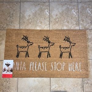 Rae Dunn “Santa Please Stop Here” Door Mat
